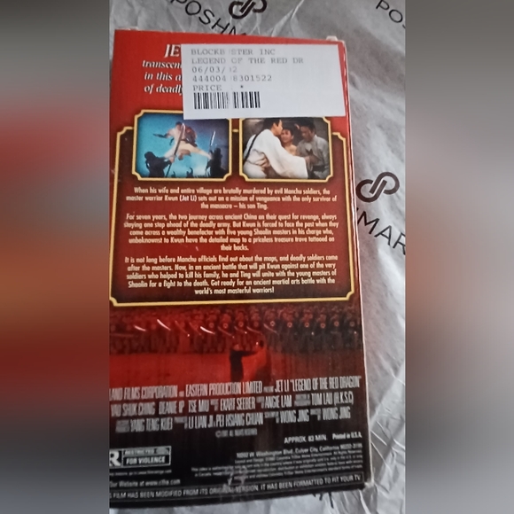 Jet Li: Legend Of The Red Dragon VHS tape - Picture 2 of 3